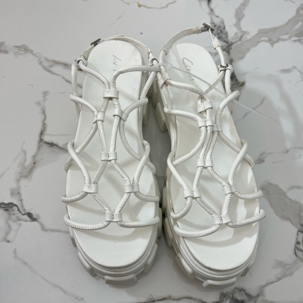 Circus NY by Sam Edelman Platform Sandals: Women's Us SIZE-10 White
